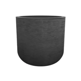 Pot rond polypropylène EDA Graphit Up anthracite Ø 40 x h.36,5 cm
