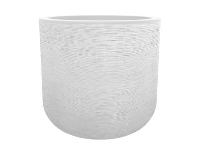 Pot rond polypropylène EDA Graphit Up blanc Ø 40 x h.36,5 cm
