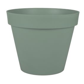 Pot rond polypropylène EDA Toscane vert laurier Ø 47,5 x h.39 cm