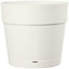 Pot rond à réserve d'eau plastique Deroma Save R blanc ø25 x h.22,2 cm