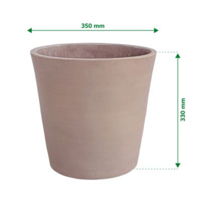 Pot rond terre cuite Blooma Mali marron ø35 x h.33 cm