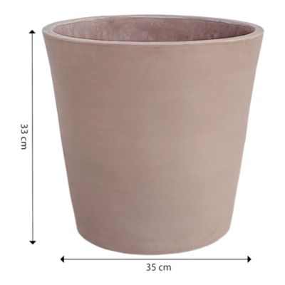 Pot rond terre cuite Blooma Mali marron ø35 x h.33 cm