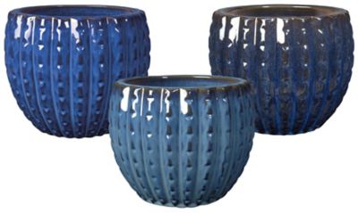 Pot rond terre cuite Deroma Majorelle ø20 x h.16 cm