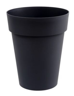 Pot Toscane en polypropylène gris foncé h.44 cm