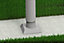 Poteau à chevillage pour panneau acier droit Biohort gris h.180 cm