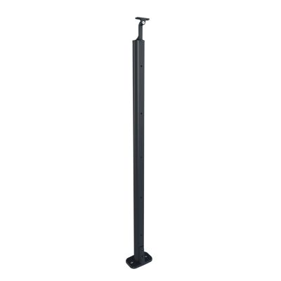 Poteau à plat aluminium anthracite Ral 7016 Kordo