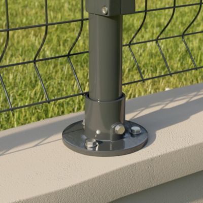 Poteau anthracite diamètre 48mm hauteur 0.70 M