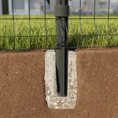 Poteau anthracite diamètre 48mm hauteur 1.10 M