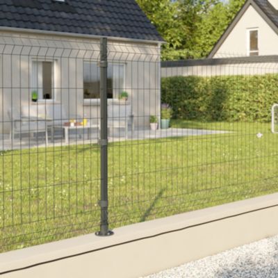 Poteau anthracite diamètre 48mm hauteur 1.30 M