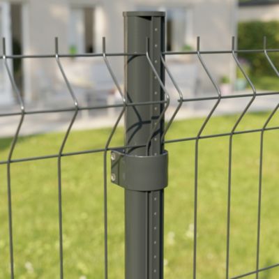 Poteau anthracite diamètre 48mm hauteur 1.80 M