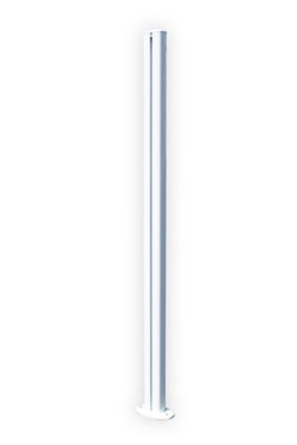 Poteau barrière piscine H.122 cm aluminium blanc – Accessoire sécurité extérieur – Pose facile et durable