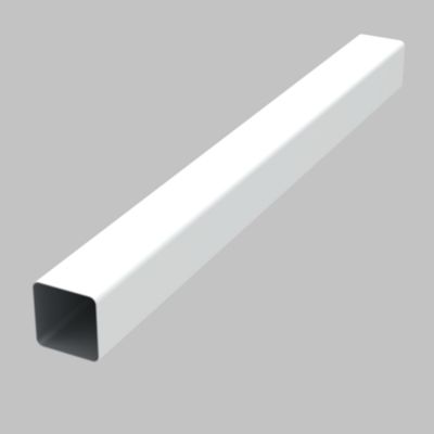 Poteau Belty 18 x 18 cm en aluminium à sceller - Hauteur 200 cm - Blanc