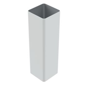 Poteau Belty 18 x 18 cm en aluminium à sceller - Hauteur 250 cm - Blanc