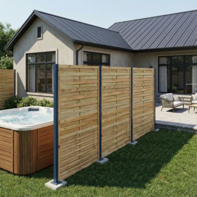 Poteau bois Blooma Zutam marron 7 x 7 x h.180 cm