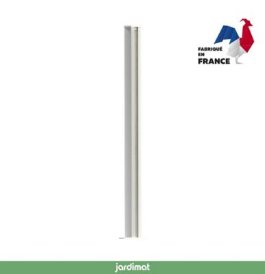 Poteau clôture Jardimat alu blanc h. 177 cm