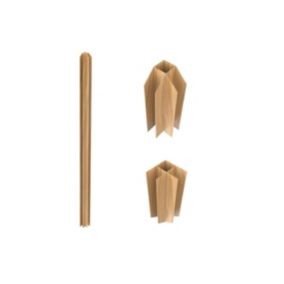 Poteau d'angle pour verrière atelier en aluminium thermolaqué 130 cm naturel clair - BAYVIEW