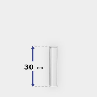 Poteau de clôture PVC avec renfort acier H 30 x L 4 cm blanc pour clôture PVC à lisses horizontales