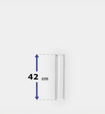 Poteau de clôture PVC avec renfort acier H 42 x L 4 cm blanc pour clôture PVC à ajourage horizontal
