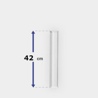 Poteau de clôture PVC avec renfort acier H 42 x L 4 cm blanc pour clôture PVC à lisses horizontales