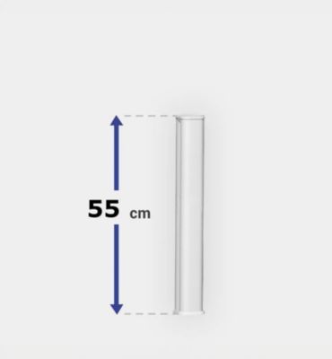 Poteau de clôture PVC avec renfort acier H 55 x L 4 cm blanc pour clôture PVC à ajourage horizontal