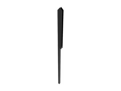 Poteau de terminaison en F pour imposte - H105 cm - Noir - TEMPA