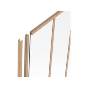 Poteau de terminaison pour verrière en aluminium thermolaqué - H105 cm - Naturel clair - BAYVIEW