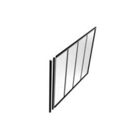 Poteau de terminaison pour verrière en aluminium thermolaqué - H105 cm - Noir - BAYVIEW