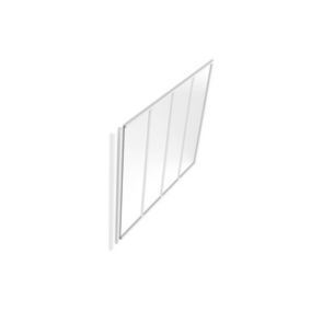 Poteau de terminaison pour verrière en aluminium thermolaqué - H130 cm - Blanc - BAYVIEW