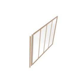 Poteau de terminaison pour verrière en aluminium thermolaqué - H130 cm - Naturel clair - BAYVIEW