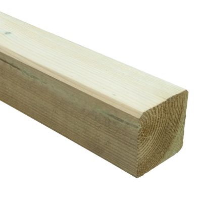 Poteau en bois Blooma vert 7 x 7 x h.240 cm