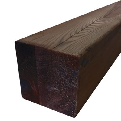 Poteau en bois bronze carré L.14 x l.14 cm H.240 cm