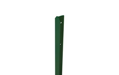 Poteau Grillage longue durée - Profilé en T - Coloris vert - l.30 mm x P.30 mm x H.2,50 m