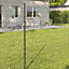 Poteau Grillage - Profilé en T - Coloris gris - l.30 mm x P.30 mm x H.2,00 m