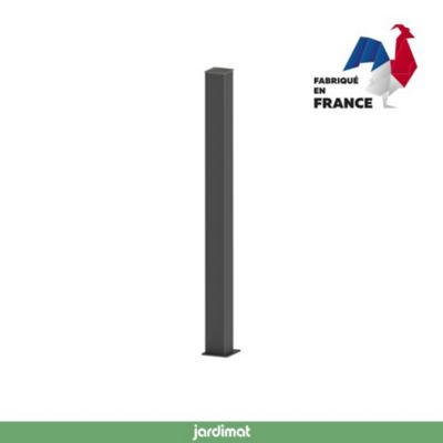 Poteau Jardimat aluminium gris antique - 15 x 15 x 200 cm
