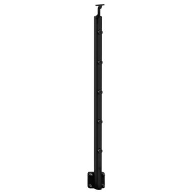Poteau pose applique BARRANCO BLACK balustrade FORTIA aluminium noir H.113,7 cm