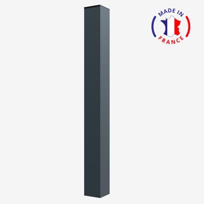 Poteau support aluminium sur platine H1300 mm Dimension poteaux 120 mm x 120 mm Couleurs Gris (RAL 7016)