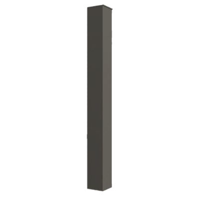 Poteau support aluminium sur platine H1400 mm Dimension poteaux 120 mm x 120 mm Couleurs Gris quartz (RAL 7039)