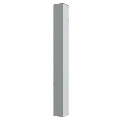 Poteau support aluminium sur platine H1400 mm Dimension poteaux 150 mm x 150 mm Couleurs Gris clair (RAL 7035)