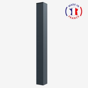 Poteau support aluminium sur platine H1600 mm Dimension poteaux 120 mm x 120 mm Couleurs Gris (RAL 7016)