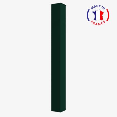 Poteau support aluminium sur platine H1600 mm Dimension poteaux 120 mm x 120 mm Couleurs Vert (RAL 6005)