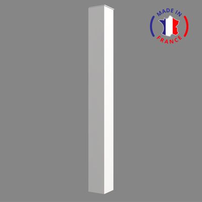 Poteau support aluminium sur platine H1800 mm Dimension poteaux 150 mm x 150 mm Couleurs Blanc (RAL 9010)