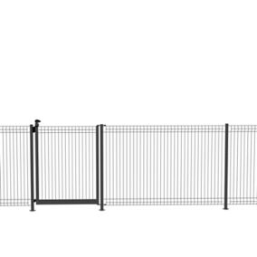 Poteau sur socle coloris gris pour clôture de piscine, L.48 x l.68 mm x H.1,45 m