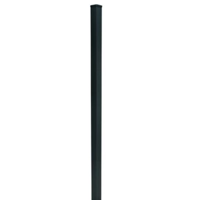 Poteau universel à fixer ou à sceller en aluminium anthracite pour clôture Neva Klikstrom, H.139cm