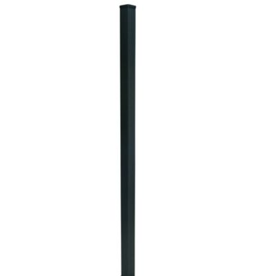 Poteau universel à fixer ou à sceller en aluminium anthracite pour clôture Neva Klikstrom, H.183cm