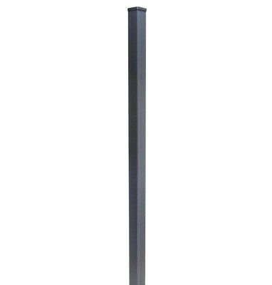 Poteau universel à fixer ou à sceller en aluminium taupe pour clôture Neva Klikstrom, H.139cm