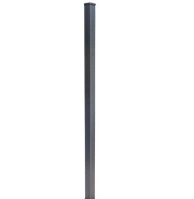 Poteau universel à fixer ou à sceller en aluminium taupe pour clôture Neva Klikstrom, H.183cm
