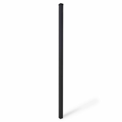 Poteau universel à sceller en aluminium anthracite pour clôture Neva Klikstrom, H.240cm