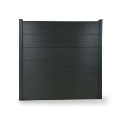 Poteau universel à sceller en aluminium anthracite pour clôture Neva Klikstrom, H.240cm