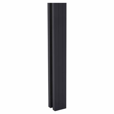 Poteau universel à sceller en aluminium anthracite pour clôture Neva Klikstrom, H.240cm