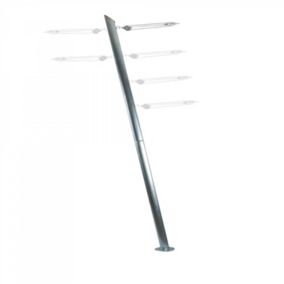 Poteau Voiles Ombrage Acier Réglable 275cm Avec Base 75 Degrés Ulisse Maanta